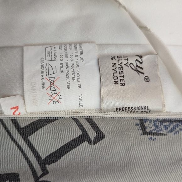 Bonny White Beaded Corset Top Size 2 Strapless Bustier Boned Zip & Lace Up - Picture 8 of 9